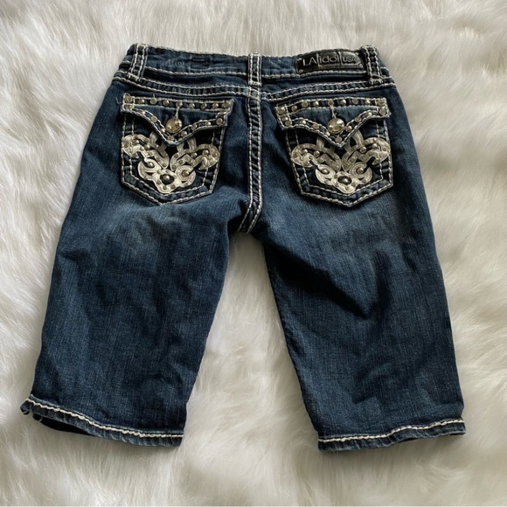 L.A. Idol USA Women’s‎ Shorts Size 9 W31 L12 Cropped Blue Denim